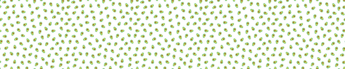 Seamless pattern with tiny avocados