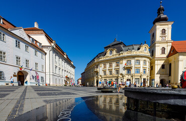 Fototapeta na wymiar The city of Sibiu in Romania
