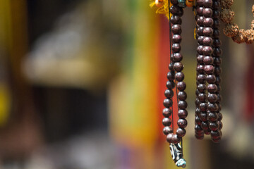 close up of a necklace