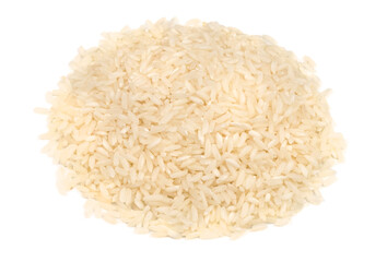 Heap of rice isolated on white background. Isolate.