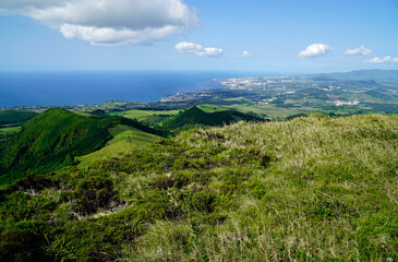 amazing mountain landscape on azores islands
