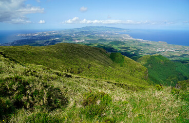 Fototapeta na wymiar amazing mountain landscape on azores islands