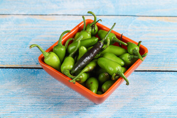 spicy green chilly in a squire bowl