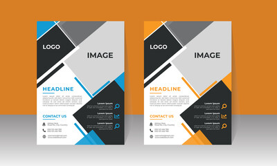 New Corporate Business Flyer Design, Travel Brochure Design, Real State A4 Template, Vector Illustration