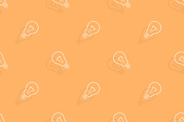 Background on the theme of light bulbs and lighting.Seamless pattern From the silhouette of light bulbs.