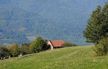 Obraz premium Typical countryside landscape of Val Borbera