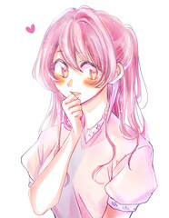 可愛い女性のイラスト