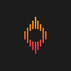 Music Wave logo and Letter O