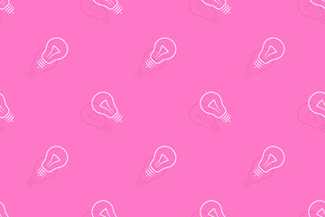 Background on the theme of light bulbs and lighting.Seamless pattern From the silhouette of light bulbs.