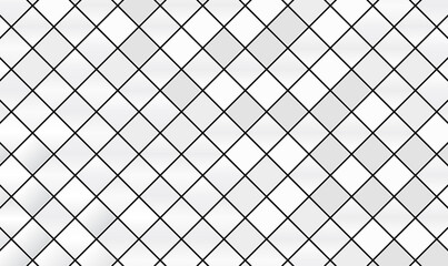 White Grey Background of Squares. Abstract mosaic of white colors squares. Square tiles pattern. Geometric style. White ceramic tile background. Gray Tiles. Banner for your design. Vector