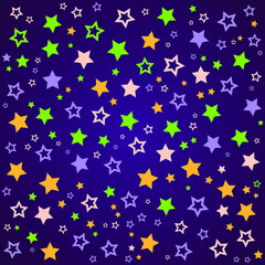 Halloween stars seamless pattern background 