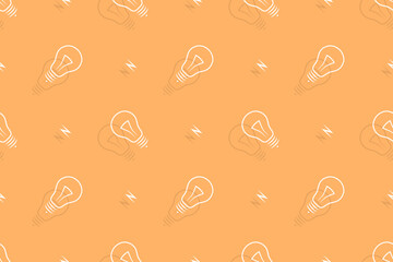 Background on the theme of light bulbs and lighting.Seamless pattern From the silhouette of light bulbs.
