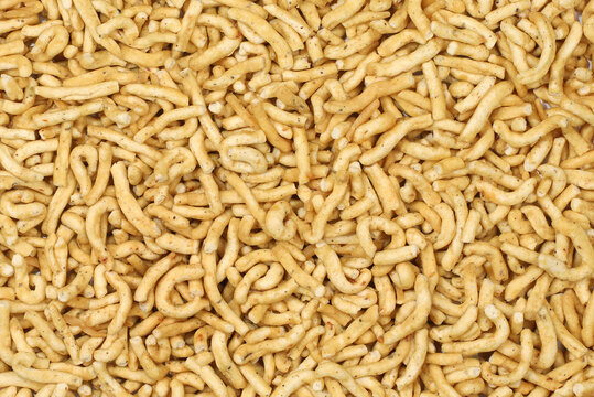 Indian Delicious And Crunchy Mix Namkeen Food Also Know As Mixture, Chivda, Farsan, Namkin, Nimco or Nimko Made of Gram Flour And Mixed With Dry Fruits