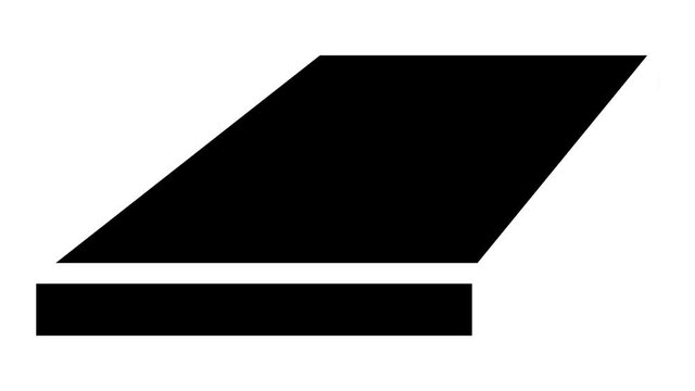 flat bar metal profile animated glyph icon. flat bar metal profile sign. isolated on white background