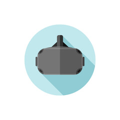 Vector flat design icon virtual reality glasses. Vector illustration