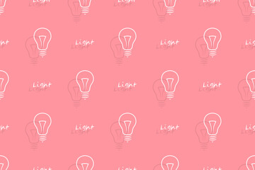 Background on the theme of light bulbs and lighting.Seamless pattern From the silhouette of light bulbs.