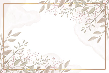Beautiful floral frame background design