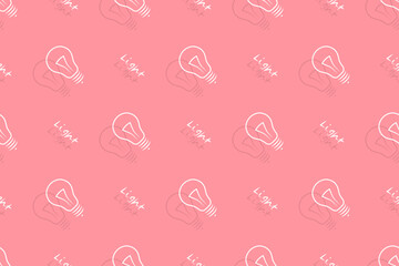 Background on the theme of light bulbs and lighting.Seamless pattern From the silhouette of light bulbs.