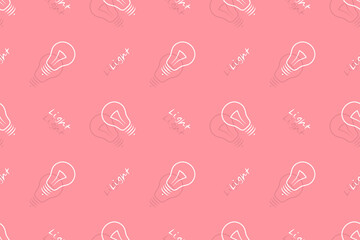 Background on the theme of light bulbs and lighting.Seamless pattern From the silhouette of light bulbs.