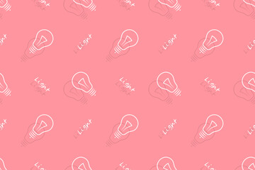 Background on the theme of light bulbs and lighting.Seamless pattern From the silhouette of light bulbs.