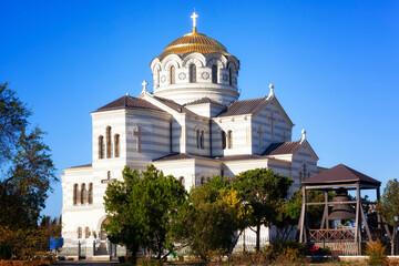 Fototapeta na wymiar Vladimirsky Cathedral in Chersonese, Sevastopol, Crimea