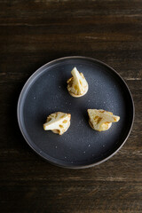 Roasted cauliflower on a plate