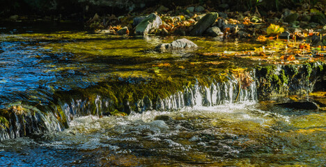 Waterfall, Yorkshire in autumn