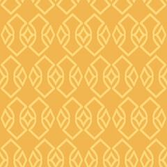 Decorative background pattern with simple elements on yellow background. Seamless background for wallpaper, textures. Vector illustration.