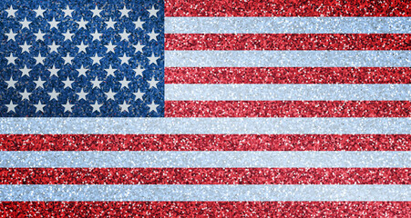 Fototapeta premium Vector glittering flag USA design