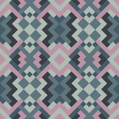 Abstract seamless geometric pattern in vector. Simple colorful texture. Background in violet and blue colors