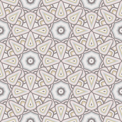 Vector seamless background. Endless colorful texture. Use for wallpaper, textile, book cover, clothes. In beige and white colors