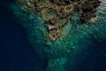 Aerial view of the sea