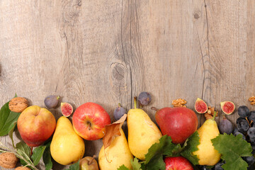 pear,  apple and dried fruits- autumn fruit