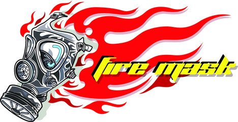 fire mask logo vector