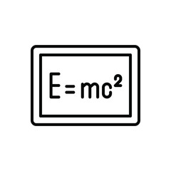 Physics icon vector. formula illustration sign. the science symbol or logo.