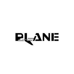 Fototapeta premium Plane wordmark, company logo design.