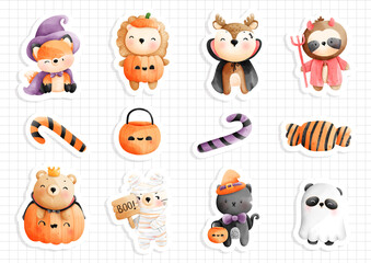 Obraz premium halloween animal sticker