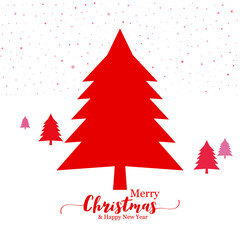 Fototapeta premium Christmas poster, social media post, Red and white themed minimalistic background 