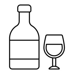 nights drink Concept,  peach carbonated soft drink Vector Line Icon Design, Halloween costume Symbol, Holiday Celebrations Sign, Saints Eve festivals Stock illustration