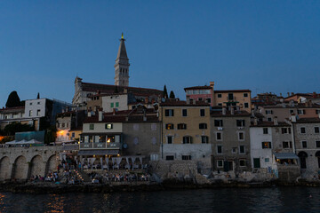 Fototapeta premium Rovinj croatia at night