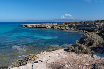 Die Blaue Lagune im Akamas Nationalpark in der Region Paphos auf Zypern 