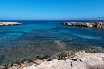 Die Blaue Lagune im Akamas Nationalpark in der Region Paphos auf Zypern 