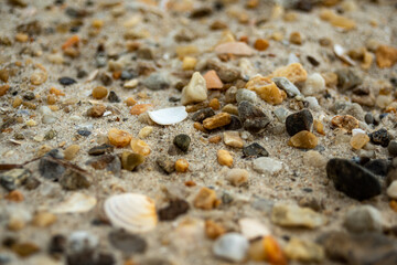 A not so sandy portion of the beach