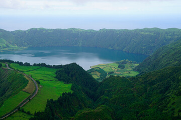 Fototapeta na wymiar amazing landscape on the azores islands
