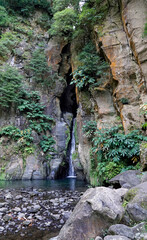 waterfall on sao miguel island