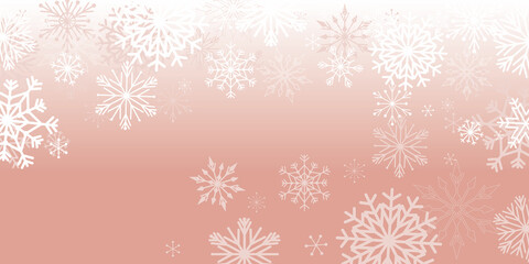 Winter background. White winter holiday illustration decoration with snow flakes. Snow flakes graphics. Vector illustration.