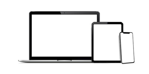 Blank screen laptop, tablet pc, smartphone