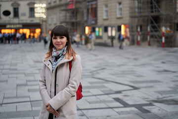 Fototapeta premium Young woman in urban environment