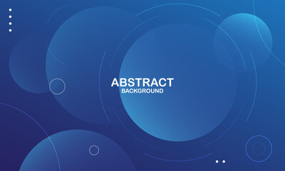 Abstract blue background with circles. Vector illustration