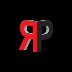 logo Letter RP or PR. The combination of the letters R and P. Very suitable for design, initials, companies, businesses, industries, icons, etc